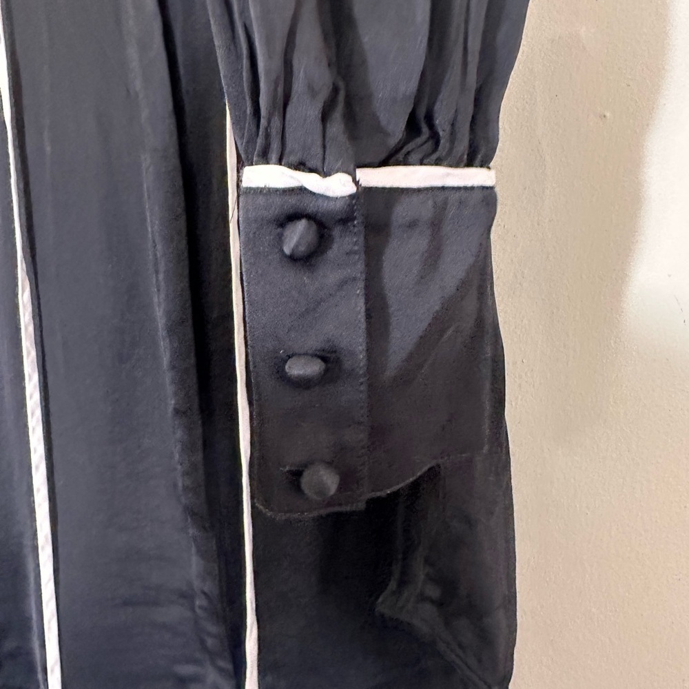 Adriano Goldschmied Winslet blouse button down size M in true black - Picture 9 of 15